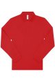 Heren Polo B&C My Polo 180 Long Sleeve Rood